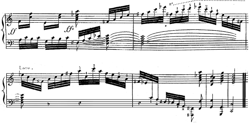 譜例1　C. チェルニー 《基礎的練習曲集》作品261 (1833), 第1, 2番