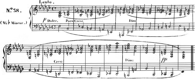 譜例1　C. チェルニー 《基礎的練習曲集》作品261 (1833), 第1, 2番