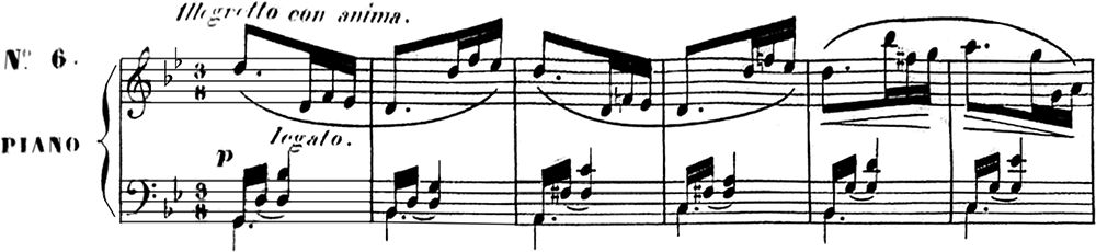 C. チェルニー《6つの練習曲, またはサロンの楽しみ》 作品754, 