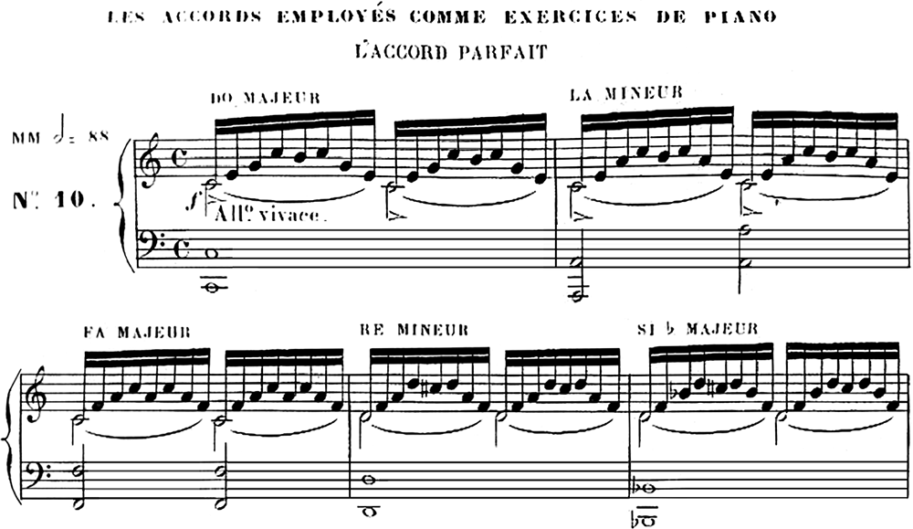 C.チェルニー《根音バスのあらゆる和音についての実践的な知識を得るための練習曲集》作品838, 第10番