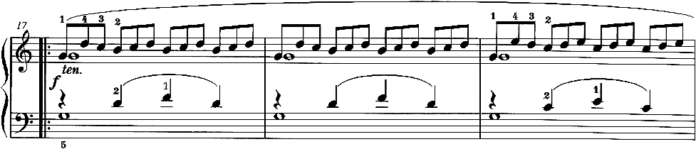 C.チェルニー《根音バスのあらゆる和音についての実践的な知識を得るための練習曲集》作品838, 第1番