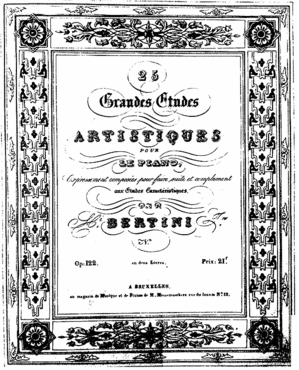 図２《25の芸術的大練習曲》作品125（ルモワーヌ、1838）の表紙