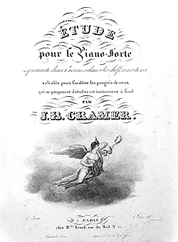 J. B. クラーマー《42の様々な調性による訓練課題としての練習曲》、 フランス初版の表紙（1804）