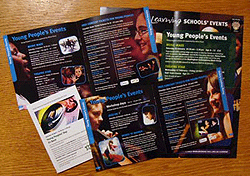 Brochures for the young people's programmes