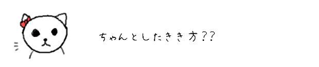 ちゃんとしたきき方？？