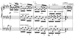 図2パラダイム楽譜　《エチュード》op.10 No.3　17-21小節