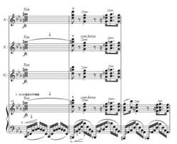 図3パラダイム楽譜　《エチュード》op.10 No.12　14-16小節